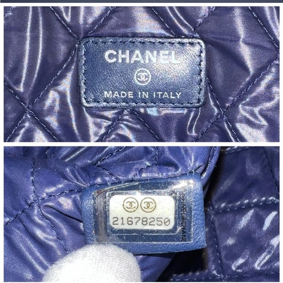 Auth Chanel CC Two-Toned Matelassé Lambskin Clutch Bag - Picture 5 of 6